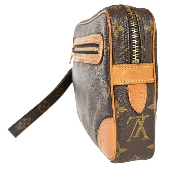 LOUIS VUITTON Marly Dragonne GM Clutch Hand Bag Monogram Brown M51825 33EA337 - Picture 11 of 15